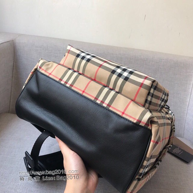Burberry專櫃新款雙肩包 巴寶莉Vintage復古格紋雙肩後背包  db1201